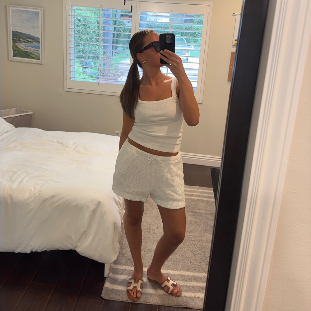 White shorts from a Swedish brand called NAKD